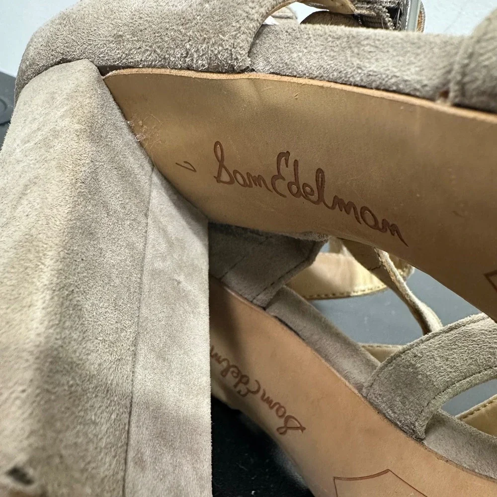 Sam Edelman‎ Womens Yasmina Suede Buckle Sandals Gladiator 7